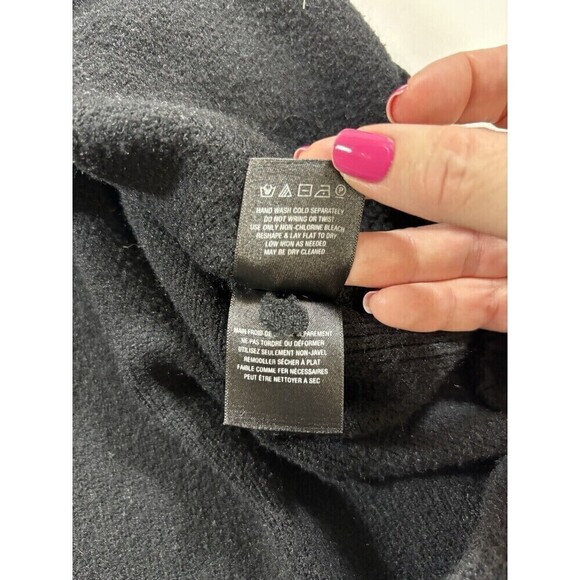 Moth Anthropologie Georgia Sweater Black Medium Pullover Cowl Neck Tunic - Picture 8 of 10